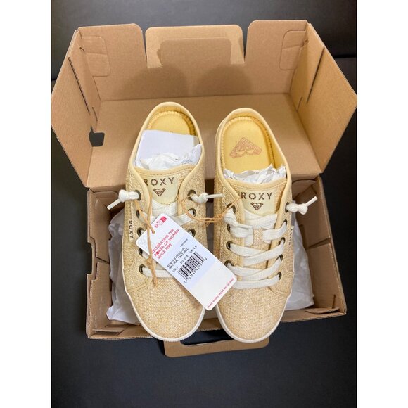 Roxy Sunny Sneakers Natural Size 7 Lace-Up Casual Shoes Boho‎ Beach Slip On Cute - Picture 7 of 7